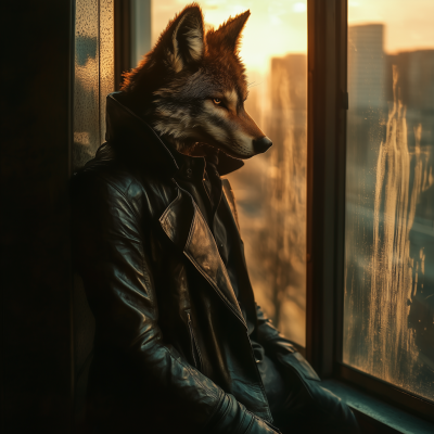 Wolf-Man at Sunset
