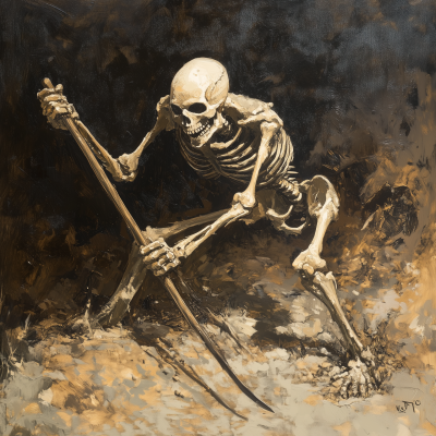 Skeleton with Harpoon