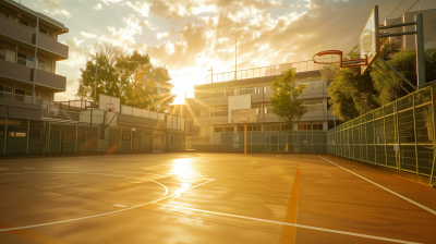 Japanese High School Basketball Court