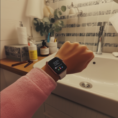 Woman’s Hand with Apple Watch