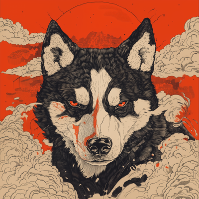Mean Looking Akita