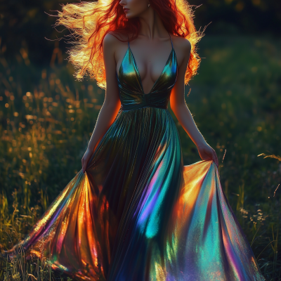 Iridescent Green Dress