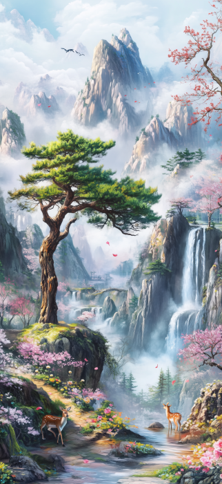 Asian Pine Landscape