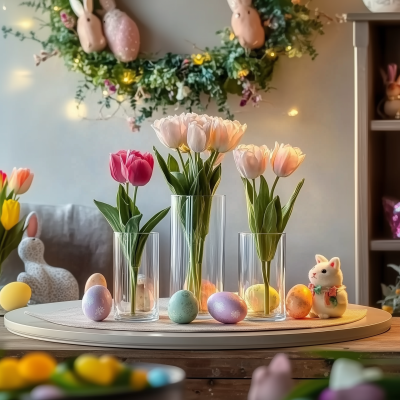 Easter Decorations with Tulips