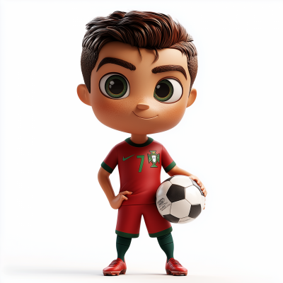 Cute Soccer Player Illustration