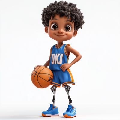 Cute Basketball Kid