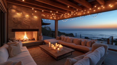 Cozy Coastal Porch at Dusk