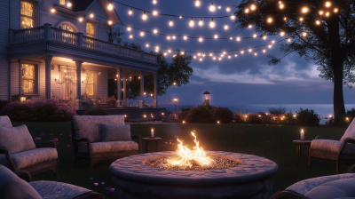 Vintage Coastal Backyard Evening