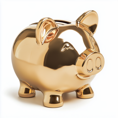 Gold Chrome Bank Clip Art