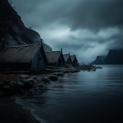 Winter Viking Longhouses