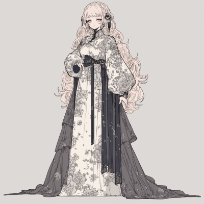 Girl in Beautiful Dress