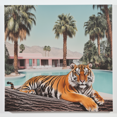 Tiger at Palm Springs Motel