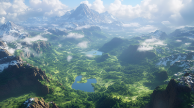 Mountainous Valley View