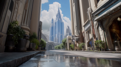 Hyper Realistic Sidewalk View