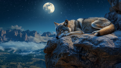 Wolf Under the Stars