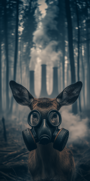 Scared Deer in Chopped Forest