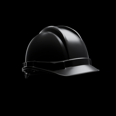 Minimalistic 3D Render of Construction Helmet