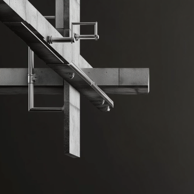 Matte Metal and Concrete Structure