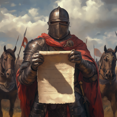 Medieval Man with Modern Helmet