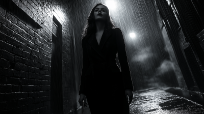 1940s Film Noir Scene