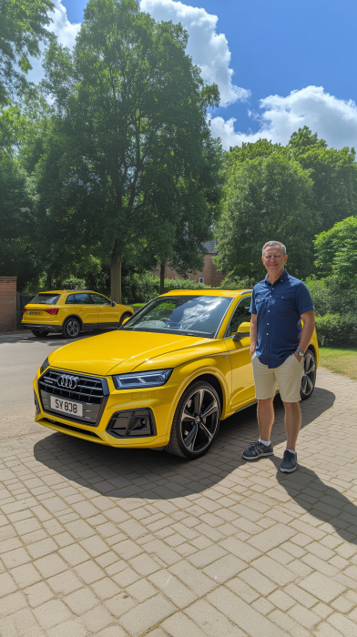 Happy Man by His Audi