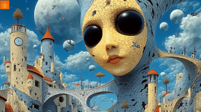 Surreal City in the Sky