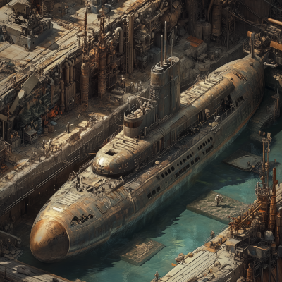 Steampunk Battle Submarine
