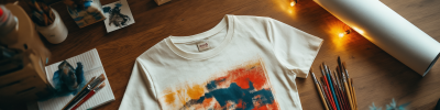 Artistic T-Shirt Flatlay