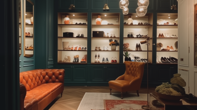 Cinematic Shoe Store Display