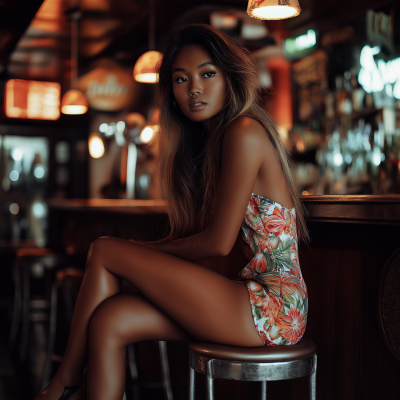 Polynesian Beauty at the Bar