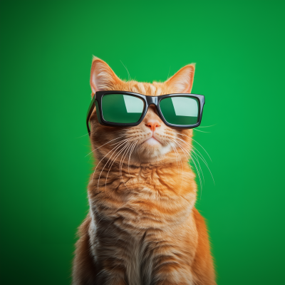 Cat in Oversized Glasses
