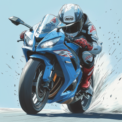 Motorcyclist with Arai Helmet