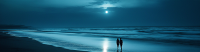Moonlit Beach Walk