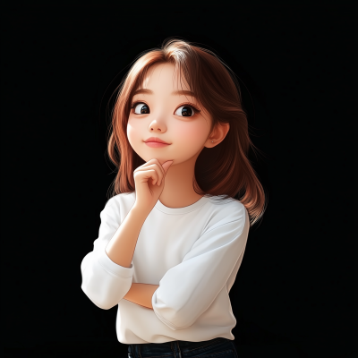 Korean Girl in Pixar Style