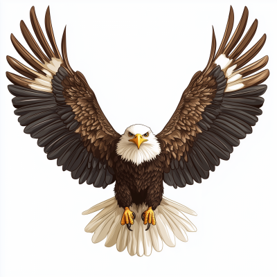Soaring Eagle Vector Art