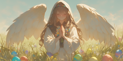 Hooded Angel Praying