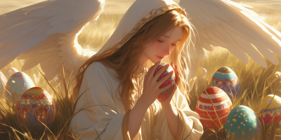 Hooded Angel Woman Praying