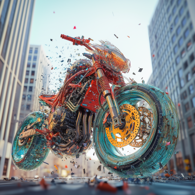 Colorful Plastic Motorcycle