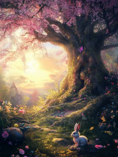 Magical Easter Spring Scenery