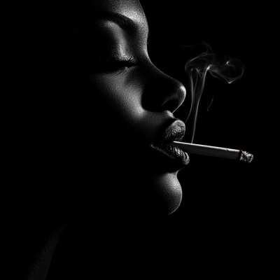 Mysterious Woman Smoking