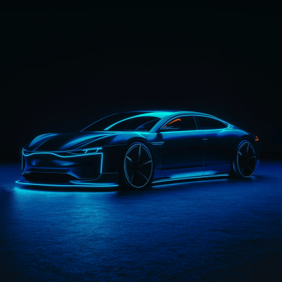 Modern Blue Car