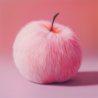 Pink Peach in Furry Embrace