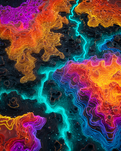 Neon Cartogram Visualization
