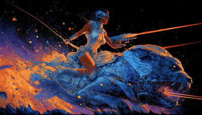 Space Warrior in Action