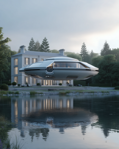 Futuristic Flying Saucer Home