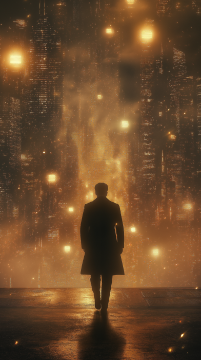 Tesla in a Futuristic City