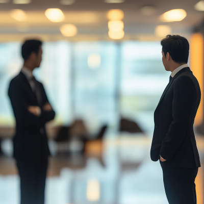 Blurred Background of Asian Business Meeting