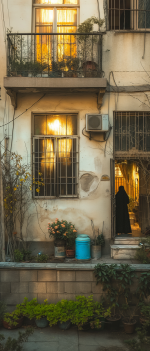 Modest Urban House at Sunset