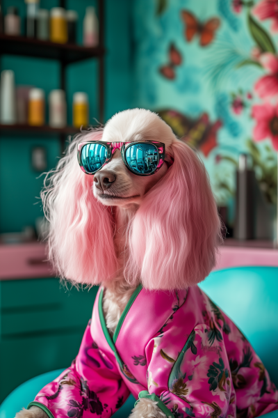 Elegant Dog at Salon
