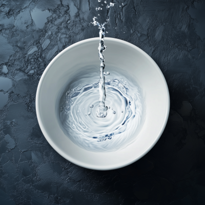 Water Pouring into Bowl